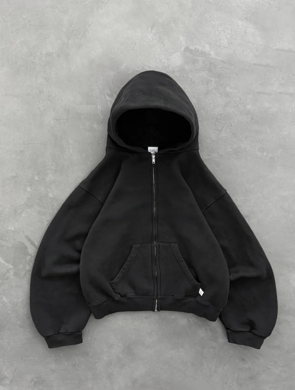 Akimbo Club Off Black Zip Up Hoodie Size XL New